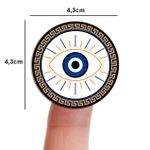 Etiqueta Adesiva - Olho Grego Mão de Fátima 4,3x4,3cm - 10 Unidades