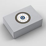 Etiqueta Adesiva - Olho Grego Mão de Fátima 4,3x4,3cm - 10 Unidades