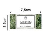 Etiqueta Adesiva Natural e Ervas 7,5x3,5cm - Pacote com 12 unidades