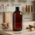 Frasco Pet Ambar Cilíndrico 250ml 24/410