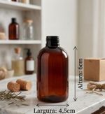 Frasco PET Âmbar Cilíndrico 100ml Rosca 24/410 Modelo 2