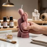 Forma de Silicone Casal se Abraçando Abraçado ideal para Vela Gesso