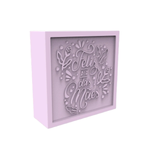 Molde de Silicone Quadrada Feliz Dia das Mães c/ Flores