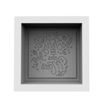 Molde de Silicone Quadrada Feliz Dia das Mães c/ Flores