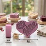 Molde de Silicone Coração Mãe Com Coroa