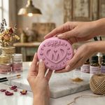 Forma de Silicone Oval Super Mãe Dia das Mães Ideal para Gesso Vela e Sabonete