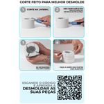 Forma de Silicone Silhueta Mãe com Filho no Colo Vela Branco