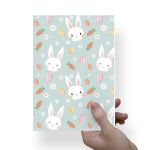 Papel Para Embalar Sabonete Offset (Sulfite) Coelho da Pascoa - 10 Unidades (14,5X20,5cm)