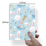 Papel Para Embalar Sabonete Offset (Sulfite) Coelho da Pascoa - 10 Unidades (14,5X20,5cm)