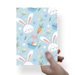Papel Para Embalar Sabonete Offset (Sulfite) Coelho da Pascoa - 10 Unidades (14,5X20,5cm)