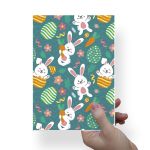 Papel Para Embalar Sabonete Offset (Sulfite) Coelho da Pascoa - 10 Unidades (14,5X20,5cm)