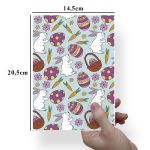 Papel Para Embalar Sabonete Offset (Sulfite) Coelho da Pascoa - 10 Unidades (14,5X20,5cm)