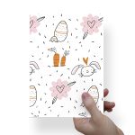 Papel Para Embalar Sabonete Offset (Sulfite) Coelho da Pascoa - 10 Unidades (14,5X20,5cm)