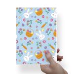 Papel Para Embalar Sabonete Offset (Sulfite) Coelho da Pascoa - 10 Unidades (14,5X20,5cm)
