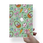 Papel Para Embalar Sabonete Offset (Sulfite) Coelho da Pascoa - 10 Unidades (14,5X20,5cm)
