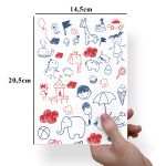 Papel Para Embalar Sabonete Offset (Sulfite) Dia das Crianças - 10 Unidades (14,5 X 20,5cm)