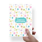 Papel Para Embalar Sabonete Offset (Sulfite) Dia das Crianças - 10 Unidades (14,5 X 20,5cm)