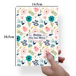 Papel Para Embalar Sabonete Offset (Sulfite) Dia das Mães | Mulheres - 10 Unidades (14,5X20,5cm)