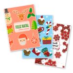 Papel Para Embalar Sabonete Offset (Sulfite) Tema Natal - 10 Unidades (14,5 X 20,5cm)