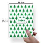 Papel Para Embalar Sabonete Offset (Sulfite) Tema Natal - 10 Unidades (14,5 X 20,5cm)