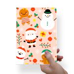 Papel Para Embalar Sabonete Offset (Sulfite) Tema Natal - 10 Unidades (14,5 X 20,5cm)