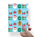 Papel Para Embalar Sabonete Offset (Sulfite) Tema Natal - 10 Unidades (14,5 X 20,5cm)