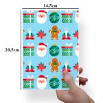Papel Para Embalar Sabonete Offset (Sulfite) Tema Natal - 10 Unidades (14,5 X 20,5cm)