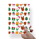 Papel Para Embalar Sabonete Offset (Sulfite) Tema Natal - 10 Unidades (14,5 X 20,5cm)