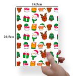 Papel Para Embalar Sabonete Offset (Sulfite) Tema Natal - 10 Unidades (14,5 X 20,5cm)