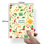 Papel Para Embalar Sabonete Offset (Sulfite) Tema Natal - 10 Unidades (14,5 X 20,5cm)
