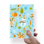 Papel Para Embalar Sabonete Offset (Sulfite) Tema Natal - 10 Unidades (14,5 X 20,5cm)