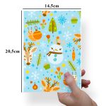 Papel Para Embalar Sabonete Offset (Sulfite) Tema Natal - 10 Unidades (14,5 X 20,5cm)