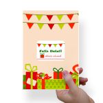 Papel Para Embalar Sabonete Offset (Sulfite) Tema Natal - 10 Unidades (14,5 X 20,5cm)
