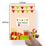 Papel Para Embalar Sabonete Offset (Sulfite) Tema Natal - 10 Unidades (14,5 X 20,5cm)