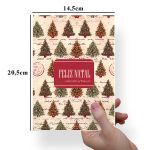 Papel Para Embalar Sabonete Offset (Sulfite) Tema Natal - 10 Unidades (14,5 X 20,5cm)