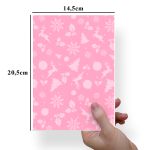 Papel Para Embalar Sabonete Offset (Sulfite) Tema Natal - 10 Unidades (14,5 X 20,5cm)
