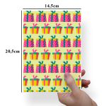 Papel Para Embalar Sabonete Offset (Sulfite) Tema Natal - 10 Unidades (14,5 X 20,5cm)