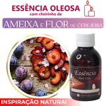 Essência Concentrada Ameixa e Flor de Cerejeira (Natura) - Oleosa (Base Dietilfitalato) Para Velas - 100Gr