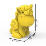 Molde de Silicone Unicórnio Ideal para Resinas, Sabonetes Biscuit e Velas Branco