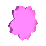Forma de Silicone Flor Sakura Zen Japonesa em 2 Tamanhos