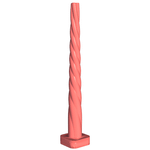 Molde de Silicone Vela Torcida 18cm Modelo 4 
