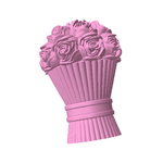 Forma de Silicone Buque de Flores 3D