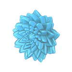 Molde de Silicone Flor de Lotus 3D Branca