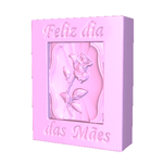 Molde de Silicone Barra Flor Dia das Mães Branco