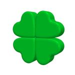 Molde de Silicone Trevo 4 Corações
