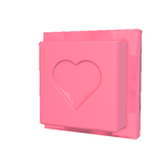 Forma de Silicone Barra com Coração