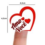 Etiqueta Adesiva Dia dos Namorados 4,3x4,3cm - Pacote com 10 unidades