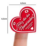 Etiqueta Adesiva Dia dos Namorados 4,3x4,3cm - Pacote com 10 unidades