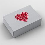 Etiqueta Adesiva Dia dos Namorados 4,3x4,3cm - Pacote com 10 unidades
