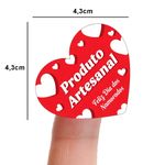 Etiqueta Adesiva Dia dos Namorados 4,3x4,3cm - Pacote com 10 unidades
